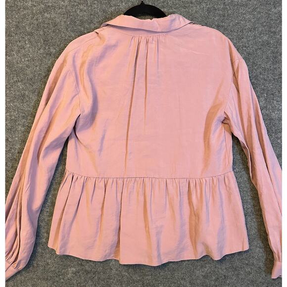 Free The Roses Women’s Pink Shirt Blouse Size Small S NWT Casual Dressy Top - Picture 2 of 3